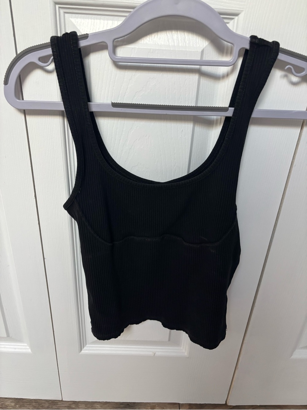 Wild Fable Black Ribbed Scoop Neck Tank